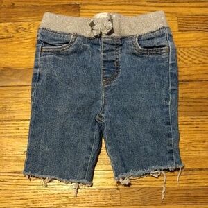 Wonderkids Blue Denim Kids Shorts with Silver Waistband